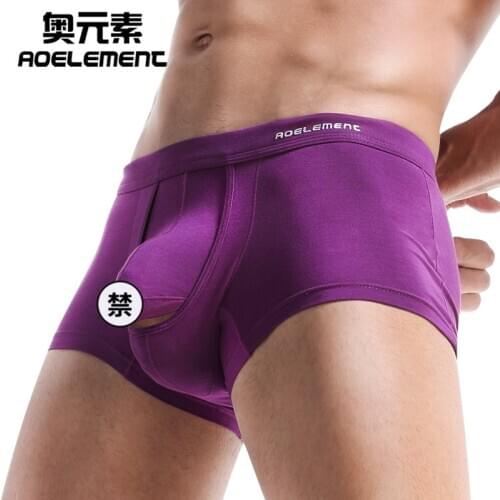 Mens underwear youth Scrotal support bag Bullet separation Panties Modal u convex physiological pants boxer briefs men