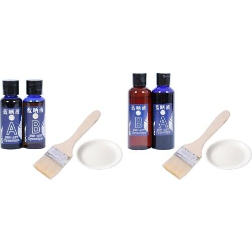 Cyanotype Kit for Sun Print Paper, with Brush Palette Gloves- for Sunography - Make Your Own Light Sensitive Paper, Solar Prints
