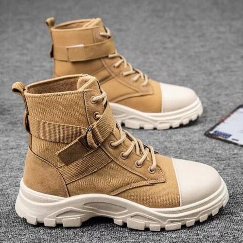 Topvivi new boot men Martin Boots men Hiking Boots british style Casual Youth trend Shoe Mens Fashion Sneakers boot for man