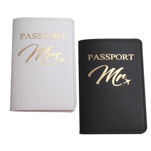 Mr&Mrs Couple Passport Cover Card Case Women Men Travel Credit Card Holder Travel ID&Document Passport Holder Valentines Day