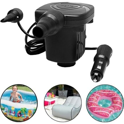 DC 12V Portable Electric Air Pump Air Mattress Boat Inflatable Pump Electric Air Mattress Camping Pump Air Compressor