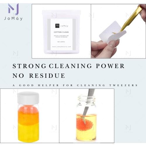 Professional Eyelash Extension Tweezers Cleaning With Glue Remover Liquid Sponge Ball Eyelashes Extension Cosmetics Tool