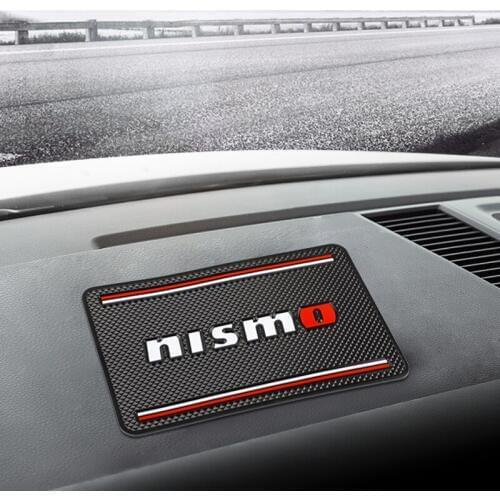 1x Car Interior Sticker Anti Slip Mat For Nissan Nismo Tiida X-Trail Almera Teana Skyline Accessories Styling Dashboard Pad