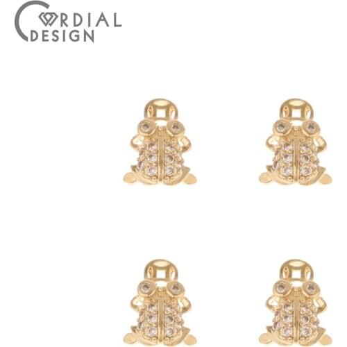 Cordial Design 50Pcs 7*9MM DIY Earrings Making/CZ Charms/Jewelry Accessories/Hand Made/Pendant/Jewelry Findings & Components