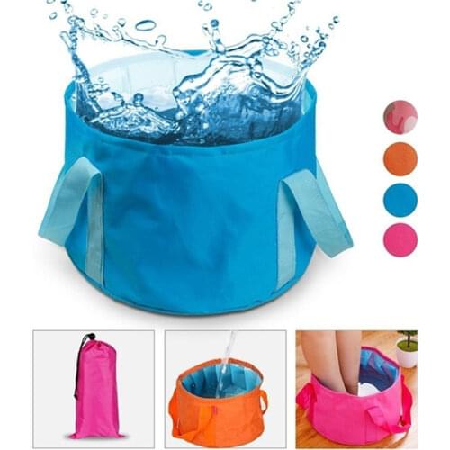 Collapsible Outdoor Travel Foldable Camping Washbasin Basin Bucket Bowl Sink Washing Bag Water Bucket Container Home Tool