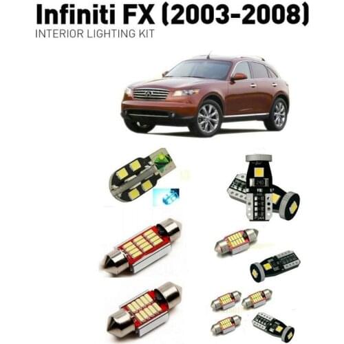 Led interior lights For Infiniti fx35 fx45 2003-2008 16pc Led Lights For Cars lighting kit automotive bulbs Canbus