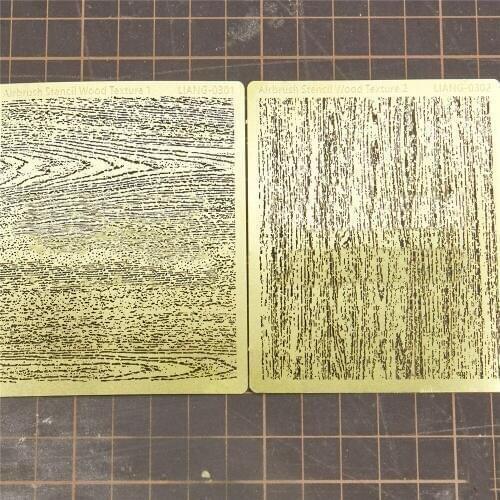 Retro Airbrush Stencil Wood Texture DIY Model Wood Grain Etching Sheet for 1/32 1/35 1/48 Model Making Kit