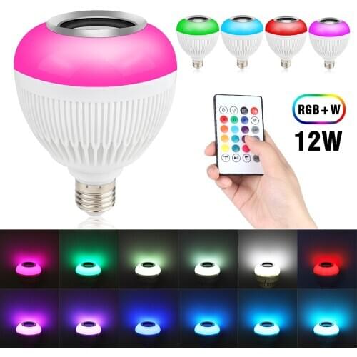 E27 B22 Wireless Bluetooth Speaker Lamp Smart Bulb 12W/30W RGB Colorful Light Remote Music Playing Control For Samrt Home