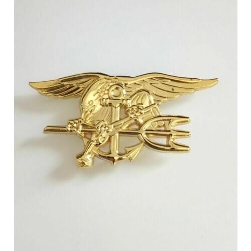 US Navy Seal Eagle Anchor Trident Medal Insignia Uniform Badge Brooch Gold armyshop2008