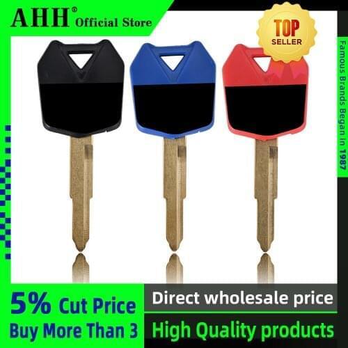 AHH Brand key Motorcycle Replacement Keys Uncut For KAWASAKI ZX6R ZX636 ZX7R ZX9R ZX10R ZX12R ZX14R ZXR250 ZXR400 ZZR400 ZZR600