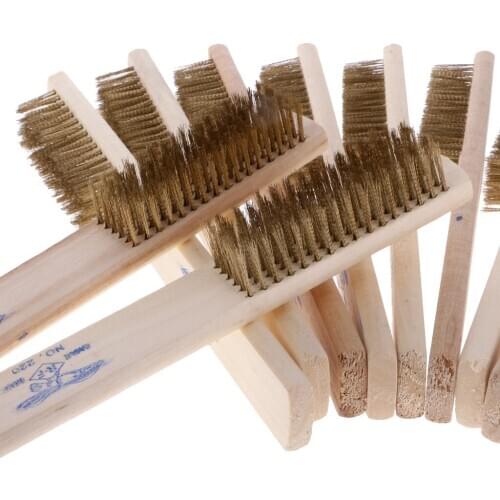 12 Pieces Copper Wire brush Clean Spark Plug BBQ Terminal Suede Shoe