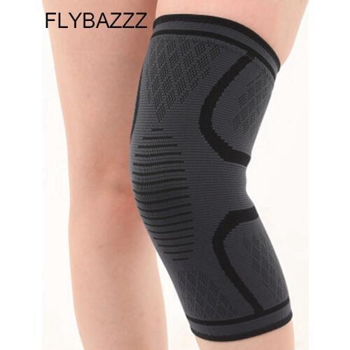 FLYBAZZZ 2PCS/1lots Fitness Running Cycling AntiSlip Knee Support Brace Elastic Sport Compression Knee Pad Sleeve for Basketball