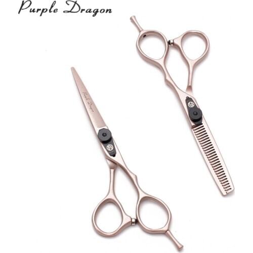 5.5" 16cm Purple Dragon Z9015 Rose Gold Professional Hairdressing Scissors Cutting Scissors Thinning Shears Salon Hair Scissors