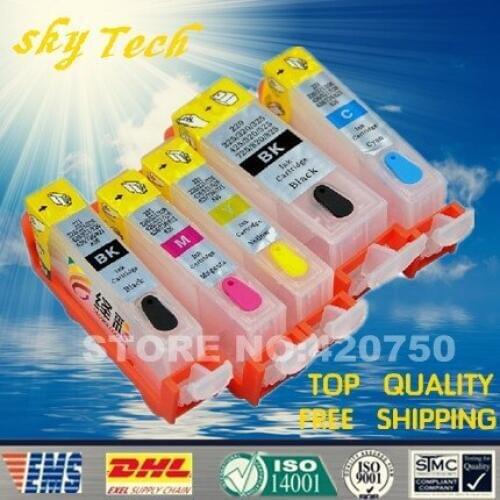 5PK Empty Refillable Cartridges Suit For PGI725 CLI726 ,suit for Canon IP4870 MG5170 MG5270 IX6560 MX886 ,with ARC chip