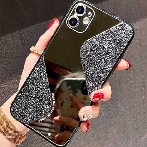 KISSCASE Shining Glitter Black Phone Case For iPhone 11 Pro XR X XS Max 8 7 Plus 6 6S plus Bling Back Cover