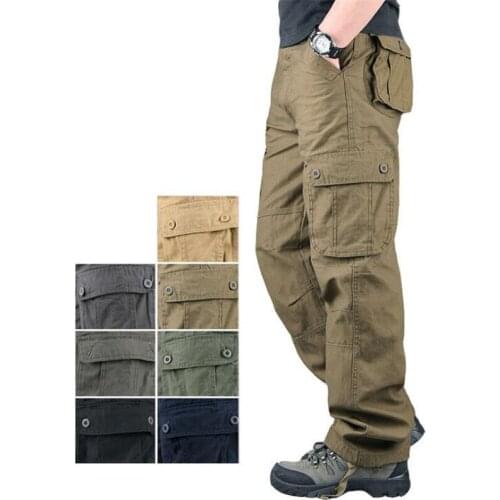 Multi-Pockets Military Tactical Pants Men Cargo Pants Autumn Casual Long Trousers Outdoors Hiking Climbing Fishing Sweatpants