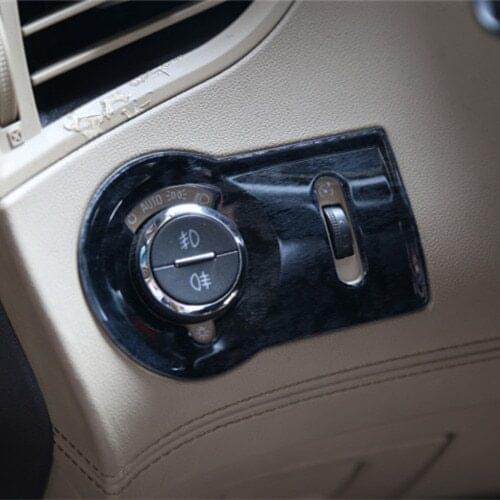 Black Imitation Wood Headlight Glasses Window Switch Door Moulding Decorated Frame For Buick Lacross 2009 10 11 12 CAA167B