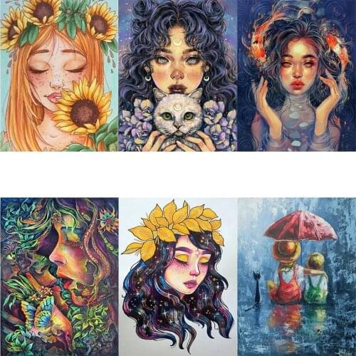 CraftArtGo Painting By Numbers Figure painting On Canvas HandPainted Gift Picture By Number Waterfall Kits Home Decoration