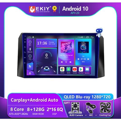 EKIY 6+128G 8 CORE Autoradio Android 10 For UAZ Patriot 3 2016-2021 Car Radio Multimedia Blu-ray IPS Screen Navigtor GPS no 2din