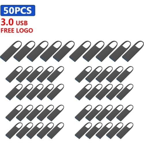 Bulk 50pcs free logo USB Stick USB 3.0 USB Flash Drive Waterproof Pen drive 128GB 64GB 32GB 16GB USB Memory Disk on Computer
