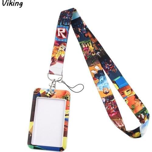 G1710 Cartoon Lanyard Keychain keys Badge ID Mobile Phone Rope Kids Gifts Lanyard With Card Holder Cover