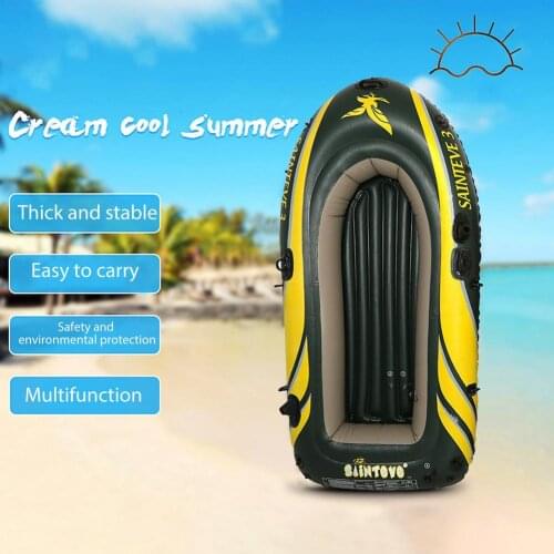 250x135cm Rowing Boat 3 Persons Thickening PVC Inflatable Boat Bearing Durable Floating Rafts Fishing Boat Raft Dinghy Set