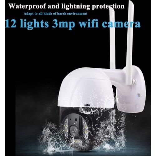 3mp Security IP Camera WIFI Auto Tracking 1080P HD Outdoor PTZ Camera Human Alarm Speed Dome Surveillance Two Way Audio H.265