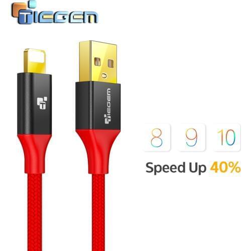 USB Cable for iPhone 7 6 Plus TIEGEM Fast Charging USB Cable for iPhone7 6s Plus 5 SE iPad Air Mini Charger Mobile Phone Cables