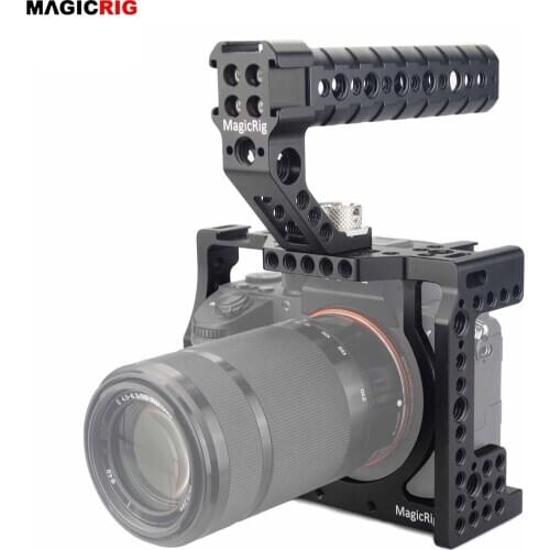 MAGICRIG A7RIII Cage with ARRI Locating Handle for Sony A7RIII /A7III /A7SII /A7M3 /A7RII /A7II Camera