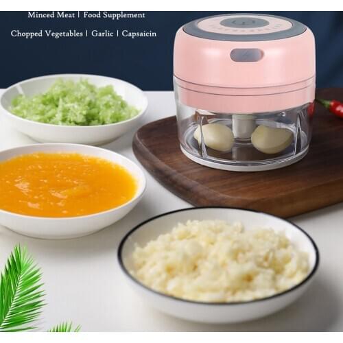 Mini USB Garlic Masher Sturdy Press Mincer Vegetable Chili Meat Wireless Electric Grinder Food Chopper Kitchen Tools