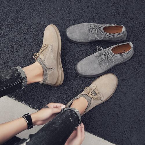 New Men Casual Shoes High Quality Mens Shoes Fashion Outdoor Soft Comfortable Driving Shoes Flats Walking Lace-Up Man Footwear
