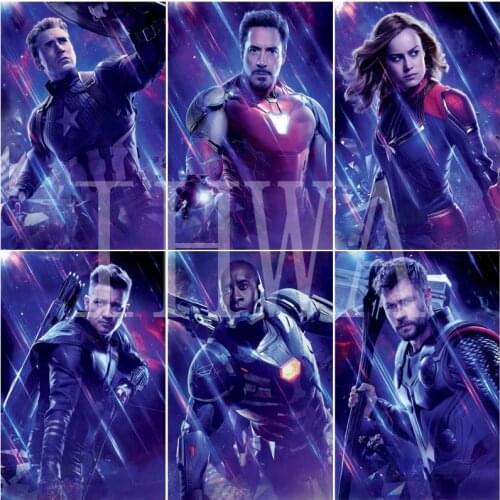 Marvel Superhero Avengers Iron Man DIY Diamond Painting Cross Stitch Full Square Round Diamond Embroidery Sale Home Decor Gift