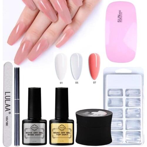 Nail Gel Set Solid Safe Nail Quick Extension Gel Crystal Natural Manicure Extension Glue