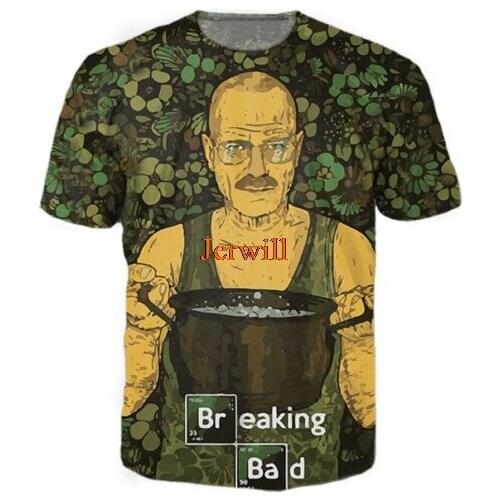 New Fashion Women Men Breaking Bad Chemist Funny 3D Printed Casual T-Shirt