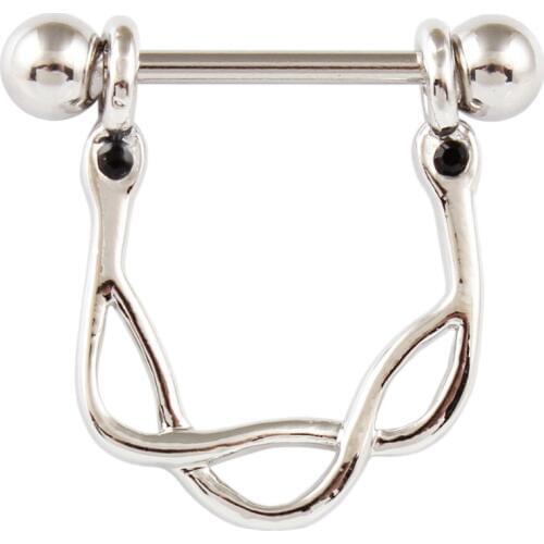 Wholesale Snake Nipple Ring Nipple Piercing Body Piercing Jewelry nickel-free 6pcs/lot