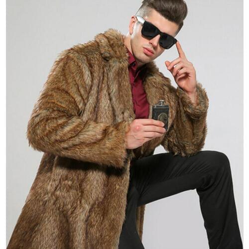 Autumn faux mink leather jacket mens winter thicken warm fur leather coat men slim jackets jaqueta de couro big fur collar