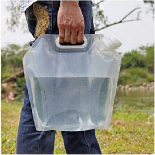 *Outdoors camping Essentials* Plastic Beverage Storage bag, Beverage bag with handle, collapsible water bags 5L capacity