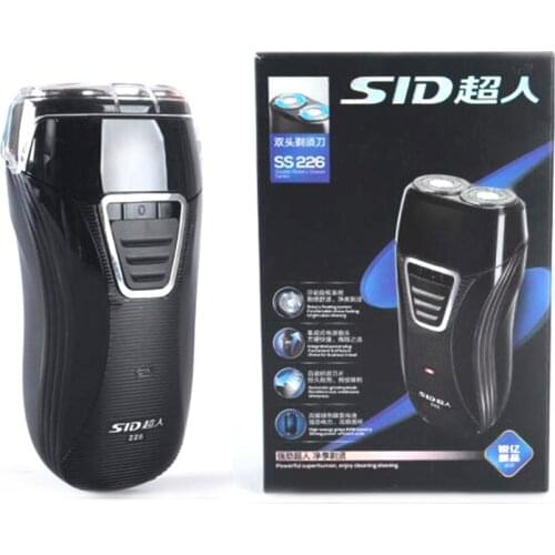 SID SS226 Portable Floating 2 Head Rotary Shaver AC Rechargeable Travel Electric Shaver For Men Beard Trimmer Razor Shaving