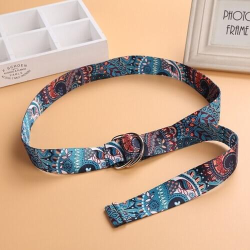 New Style Floral Print Belt Webbing Belts High Quality Nylon Belts Fashion Men Jeans Waist Belt Waistband Men Women Unisex Plain