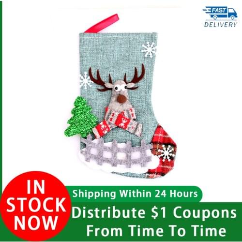 2022 Santa Snowman Socks/Christmas Candy Gift Bag/XMAS/Decorative Props/Medium Gift Christmas Sock Decorationt/Childrens Gifts