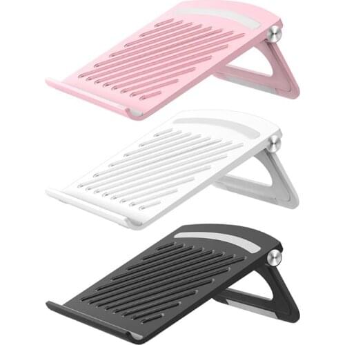 MacBook Air Pro Folding Portable Laptop Stand Notebook Desk Stand Cooling Pad Anti-Slip Stand with Triangle Structure