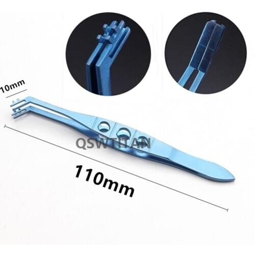 110mm Titanium Lens Folding Forceps Tweezers Flat handle Ophthalmic Surgical Instrument