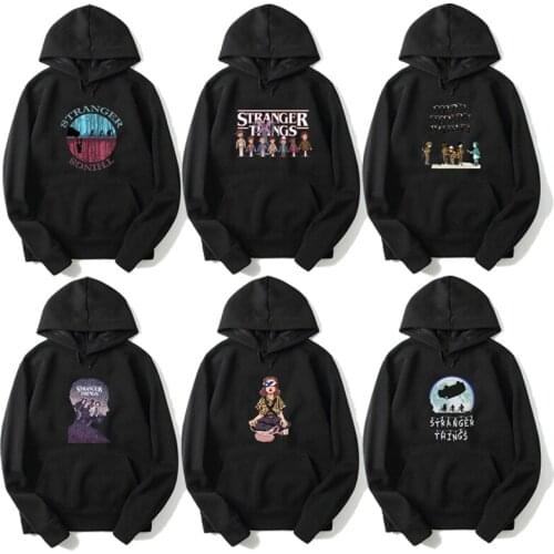 Stranger Things Hooded Spring Autumn Sportswear Oversized Hoodies Men Women Harajuku Sweatshirt Boys Girls Hip Hop Pullovers Top