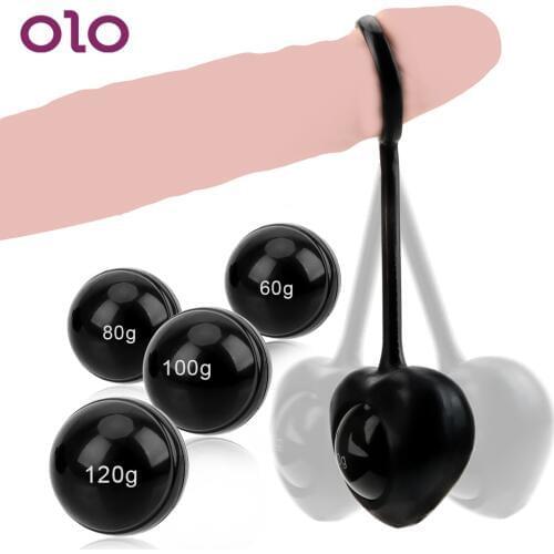 OLO Penis Dumbbell Lasting Enhance Sex Toy for Men Cock Ring Penis Weight Strength Training Balls Male Glans Penis Exercise