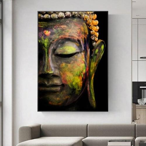 Street Graffiti Art Buddha Abstract Canvas Paintings Posters and Prints Wall Art Picture for Living Room Home Decoration