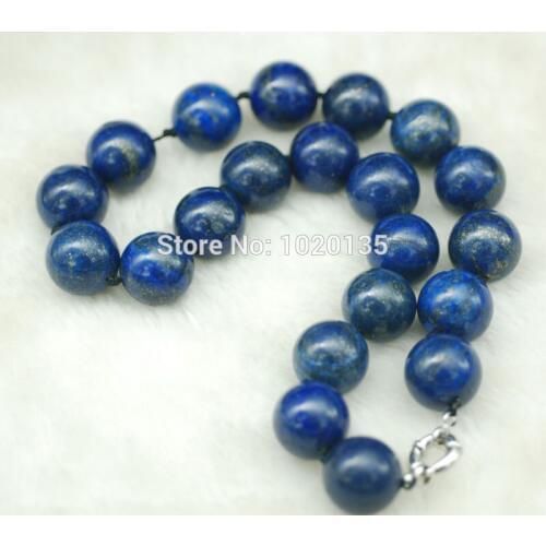 Wow! lapis lazuli round BLUE 10/12/14/16/18/20mm necklace 18inch wholesale beads nature discount for woman gift