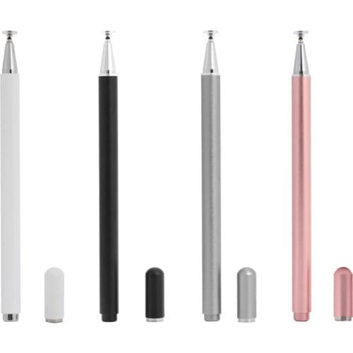 WK1010 2 in 1 Disc Stylus Pen Ballpoint Pen Rubber Grip High Precision Capacitive Disc Stylus for iPad Tablet Phone Touch Screen