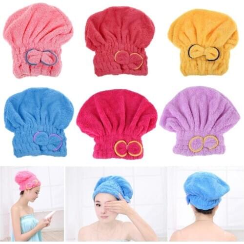 Microfiber Shower Cap Bath Towel Hair Dry Quick Drying Lady Bath Soft Shower Hat Head Wrap Bathing Cap