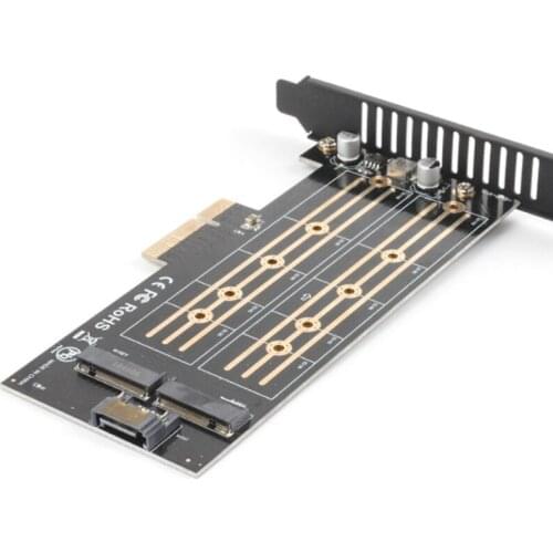 28EA New PCI-E Express 3.0X4 To Dual M.2 NVME High-Speed Transfer Card Desktop Computer SSD Hard Drive Expansion Card