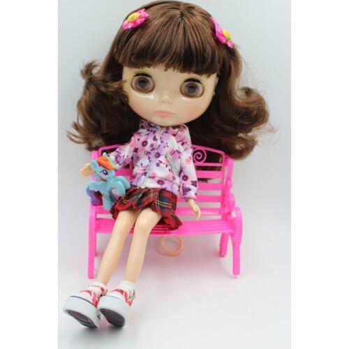 Free Shipping big discount RBL-256DIY Nude Blyth doll birthday gift for girl 4colour big eyes dolls with beautiful Hair cute toy